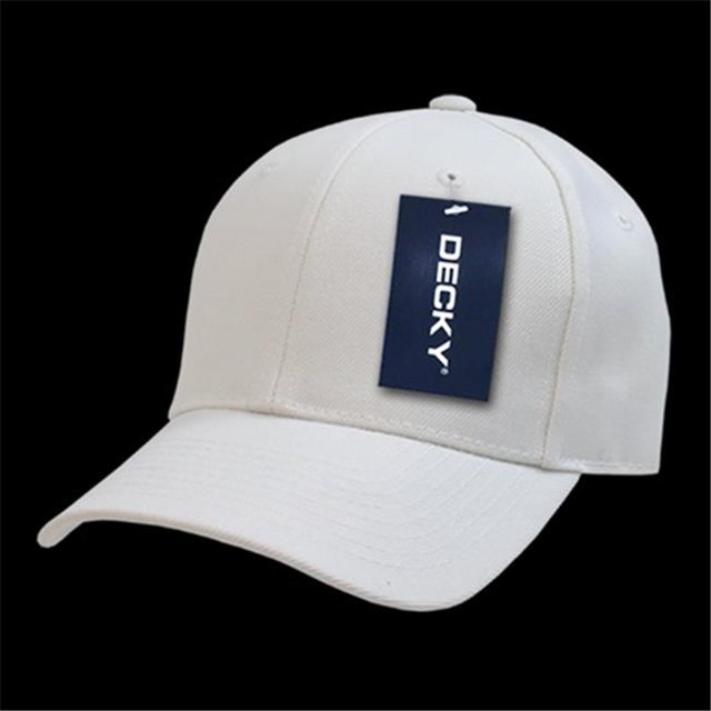 Decky 402-PL-WHT-28 Fitted Caps, White - Size 7.62