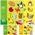thumbnail image 1 of Ensemble de Papier Origami pour Enfants : Trousse de Projet Artistique d'Animaux Colorés et Vifs, Ensemble de Papier Pliable, 1 of 7