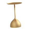thumbnail image 3 of DOLITY Petite Table d'Appoint Ronde Ornement Table Basse pour Balcon Intérieur Salon Or, 3 of 9