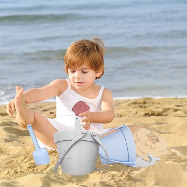 Jouets de plage en silicone, seau en silicone Jouets de sable en