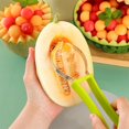 thumbnail image 3 of ShenMo Melon Spoon Set, 1 Set Professional Green 4 in 1 Stainless Steel Melon Spoon, Fruit Carving Tool for Removing Seeds, Scooping Out Flesh and Separating Fruit, 3 of 5
