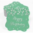 thumbnail image 2 of Inkdotpot Pack Of 100 Happy Birthday Paper Tags DIY Craft Bracket Shape Real Silver Foil Hang Tags, 2 of 6