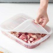 Vadktai Reusable 4 Compartment Food Storage Containers with Lids, Food Containers for Storing fruits, Meat, Vegetables