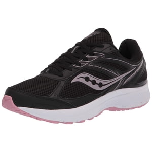 Saucony Cohesion 14 Chaussures de course pour femme, Noir/Pink, 7.5 Large