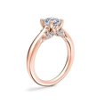 thumbnail image 2 of 1.20 T.C.W Asscher Shape Natural Diamond Latest Design Solitaire Wedding Ring for Ladies Solid 14K Rose Gold Size 8, 2 of 8