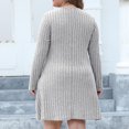 thumbnail image 3 of AherBiu Womens Cardigan Ribbed Knitted Button down Mini Dress Long Sleeve Fall Basic Layering Cardigans, 3 of 3