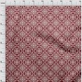 thumbnail image 4 of oneOone Viscose Chiffon Maroon Fabric Asian Block Floral Sewing Craft Projects Fabric Prints By Yard 42 Inch Wide, 4 of 4
