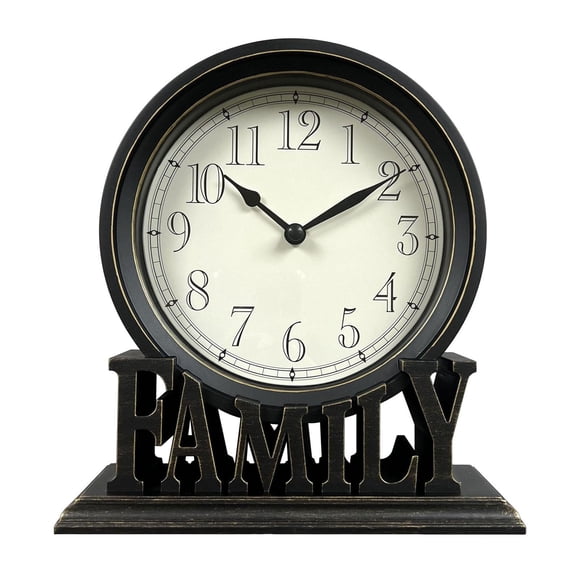 Table Clock on Stand Quiet Easy to Read Decorative Movement Mantel Clocks
