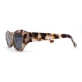 thumbnail image 4 of Womens Mod Thick Plastic Chunky Cat Eye Sunglasses Beige Tortoise Black, 4 of 4