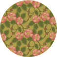 thumbnail image 1 of Ahgly Tapis Rond Lavable en Machine Intérieur Transitionnel Marron Clair, 3 Pieds Rond, 1 of 7