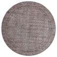thumbnail image 1 of Casavani Custom Handmade Cotton Round Dining Room Rug, Brown 4x4 feet, 1 of 5