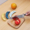thumbnail image 3 of Creative Household Banana Knife Sharpener Scissors Sharpening Stone Whetstone With 2 Sections For Kitchen,Fast Sharpen Tools,Yellow 3pcs, 3 of 4