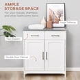 thumbnail image 4 of kleankin Freestanding Bathroom Cabinet with 2 Drawers Adjustable Shelf, 4 of 10