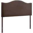 thumbnail image 3 of Curl Queen Nailhead Upholstered Headboard - Dark Brown, 3 of 4