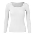 thumbnail image 4 of PMUYBHF Combinaison Chandail pour Femmes Couleur Unie Col en U Tricoté Chandail Col Roulé TG, 4 of 5