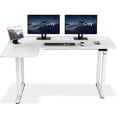 thumbnail image 2 of MotionGrey - Ergo2 Pro Bureau Debout Électrique Réglable en Forme de L Gauche avec Paramètres de Mémoire - Dessus Blanc 63"x43 Pouces Cadre Blanc - Bureau Ergonomique pour la Maison et le Bureau, 2 of 13