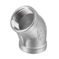 thumbnail image 5 of Unique Bargains 3/4 NPT Female Thread 45 Degree Elbow Pipe Fitting 304 Stainless Steel, 5 of 5