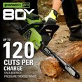 thumbnail image 3 of Greenworks PRO 80V 18-Inch Chainsaw + Blower, 2.0 AH Battery and Charger Included, 3 of 11