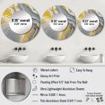 thumbnail image 4 of Designart "Marble Symphony Grey Yellow Expression" Abstract Round Mirror Wall Décor Modern - Large Grey Round Mirror - Round Mirror 23" x 23" Inch, 4 of 5