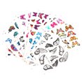 thumbnail image 4 of 30pcs Watercolor Butterflies Nail Art Stickers Colorful Nail Decals DIY Decor, 4 of 9