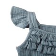 thumbnail image 3 of Toddler Baby Girls Fly Sleeve Ruffled Waistband Romper Outfits, 3 of 4
