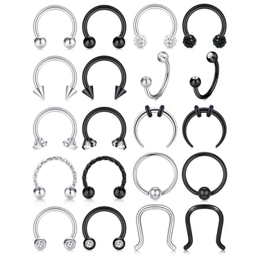 Briana Williams Septum Rings 16G Septum Jewelry Stainless Steel Piercing Jewelry for Women