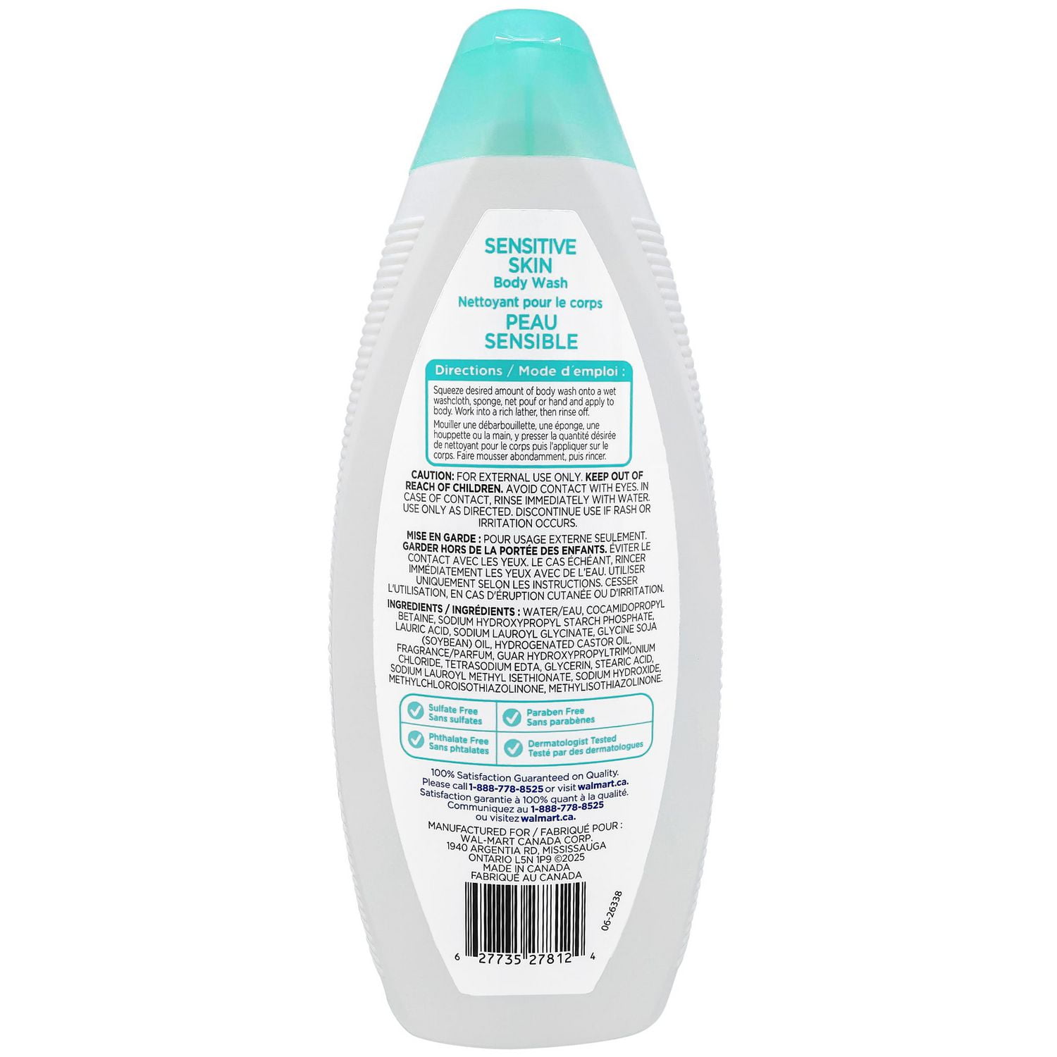 Equate Nettoyant pour le Corps pour Peau Sensible