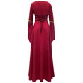 thumbnail image 3 of Robes Midi pour Femmes Robes Rétro d'Halloween pour Femmes Costume Viking Médiéval Grande Taille Robe Renaissance Robe de Sorcière avec Capuche Vestidos Elegantes de Mujer para Fiesta, 3 of 7