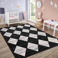 thumbnail image 4 of Large Area Rug Washable Living Room Rug Neutral Area Rugs for Bedroom Dining Room Modern Checkered Carpet Non Slip Stain Resistant Farmhouse Floor Cover 10x13 Black and White Rugs, 4 of 8