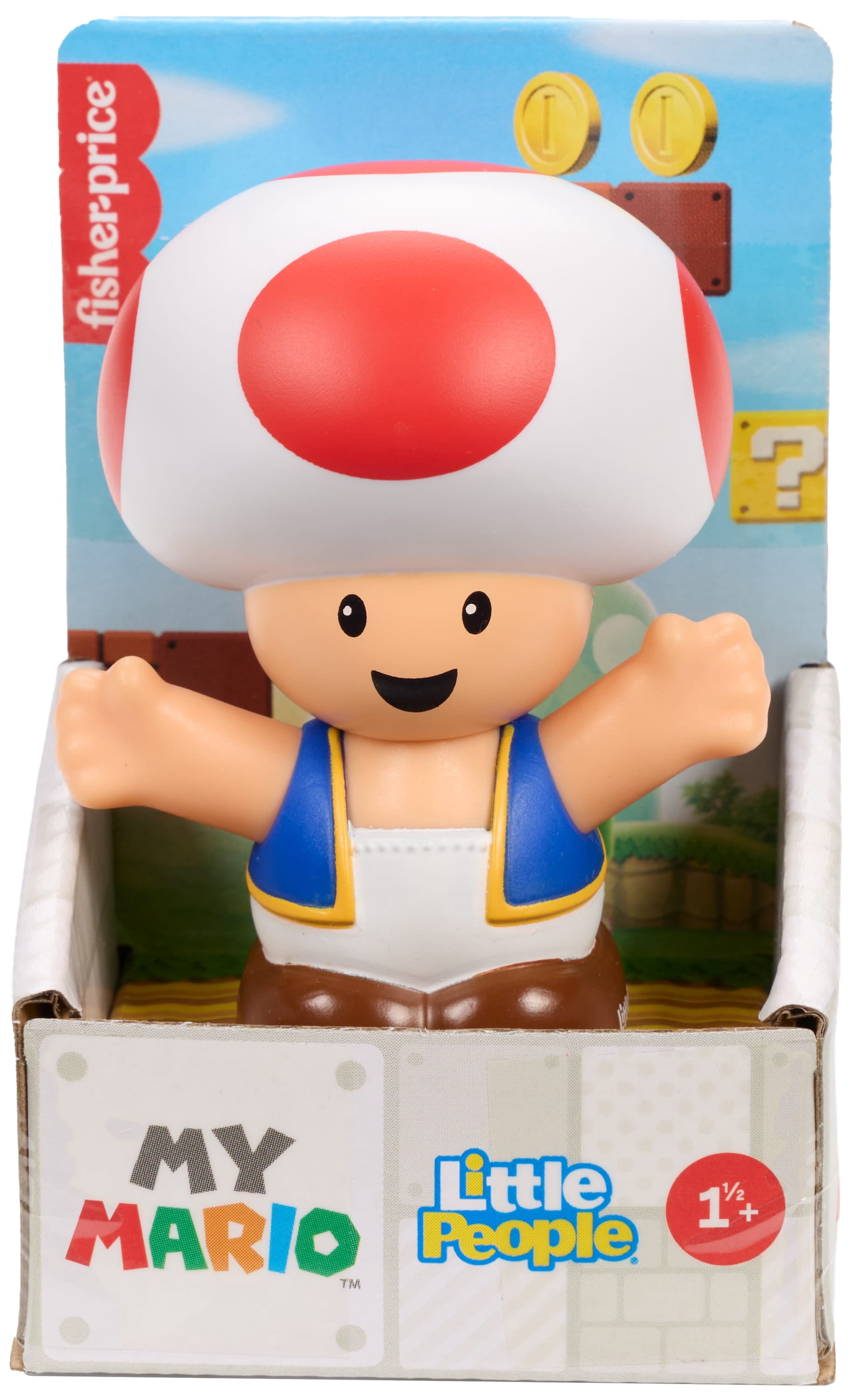 Fisher-Price Little People Figurine My Mario Toad pour tout-petits et enfants, 1 jouet