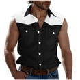 thumbnail image 3 of Sentmoon Undershirts for Men Pack Summer Sleeveless Lapel Tank Top Men Color Block with Pockets Relaxed Fit Oversized Quick Dry Clothes for Men Beach for Summer Beach Days White M, 3 of 6