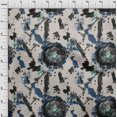 thumbnail image 4 of oneOone Cotton Silk Royal Blue Fabric Abstract Texture Craft Projects Decor Fabric Printed By The Yard 42 Inch Wide, 4 of 4