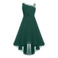 thumbnail image 1 of Doomiva Robe d'Été Sans Manches à Sequins pour Fille, Robe de Demoiselle d'Honneur Formelle Vert Armée 6, 1 of 7