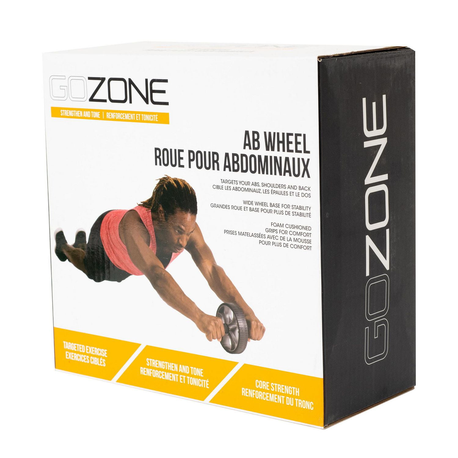 Roue pour abdominaux GoZone – Gris/noir