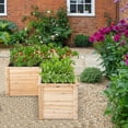 thumbnail image 2 of Costway 24" L-Shaped Deep Root Planter Box Wooden Raised Garden Bed with Open-Ended Base, 2 of 10