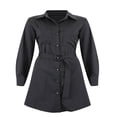 thumbnail image 4 of Women Shirt Dress Long Sleeve Button Down Blouse Top Mini Work Dress, 4 of 6