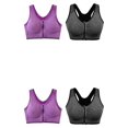thumbnail image 2 of kurtrusly 2pieces Versatile Performance With Wide Application Sports Bra Seamless gray+purple S 2Set, 2 of 6
