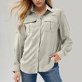 thumbnail image 4 of BLVB Chemises à Manches Longues Upf 50 pour Femmes, Protection Solaire UV, Plein Air, Pêche, Randonnée, Voyage, Chemises Boutonnées, 4 of 7
