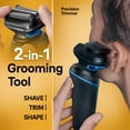 thumbnail image 4 of Braun Electric Shaver for Men, Series 5 5118s, Wet & Dry Shave, Turbo Shaving Mode, Foil Shaver, Engineered in Germany, Li-Ion battery up to 50 min, with Precision Trimmer, Blue, 4 of 17