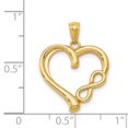 thumbnail image 2 of Collier Pendentif Cœur Symbole Infini en Or Jaune 14k Amour, 2 of 6