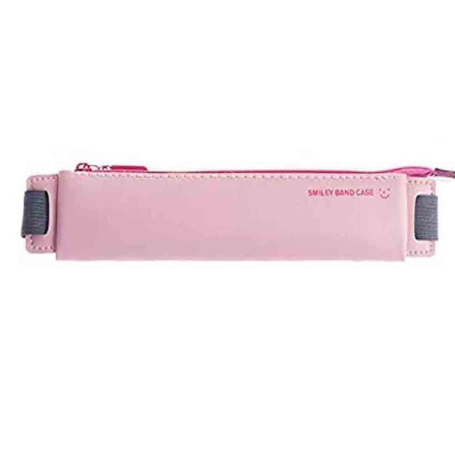 2-Pack Notebook Pen Holder Attachable Fountain Pen Case for Medium Size Hardcover Notebooks, Journals, Planners, Zipper Closure(Pink)