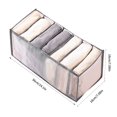thumbnail image 3 of Oleegame 2PC Produce Storage Drawer Organizer Compartment Foldable Organizer Storage Box Storage Box For Underwear Jeans Clothes Gray, 3 of 6