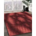 thumbnail image 3 of Ahgly Company Tapis Rectangulaire Lavable en Machine Intérieur Transitionnel Rouge Bordeaux, 2 Pieds x 4 Pieds, 3 of 7