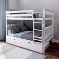 thumbnail image 1 of BEDSMART Lits Superposés Double sur Double en Bois Massif avec Tiroir-Lit / Blanc, 1 of 6
