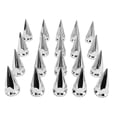 thumbnail image 2 of Spiked Lug Nut Cover, Chrome Lug Nut Caps, ABS Material, Stylish Appearance, Versatile Compatibility, Fit Most Trucks and Trailers, 2 of 7