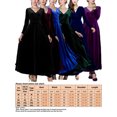 thumbnail image 2 of Innerwin Robe Ligne A Couleur Unie Femmes Robes Maxi Vacances Manches Longues Ample Bleu m, 2 of 2