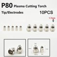 thumbnail image 1 of 10pcs P-80 Plasma Cutter Consumable Torch Kit 1.1mm-1.7mm Nozzle Tip Electrode, 1 of 6