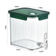 thumbnail image 3 of Nilvkv Large Capacity Plastic Beverage Dispenser Drink Dispenser with Tap Ice Lemonade Juice Container with Lid Fruit Teapot Lemonade Milk Bucket Drink Container, 3 of 6