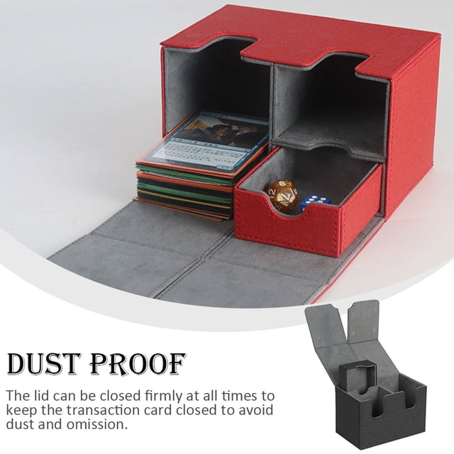 VONKY Trading Card Deck Box Collection Gathering Storage Large Capacity Protection Organizer Holder Container for Adults Black