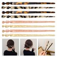 thumbnail image 3 of MasteelfCA 8Pcs Tortoise Shell Long Hair Sticks Acetate Hair Pin Women Hair Styling Tools, 3 of 7